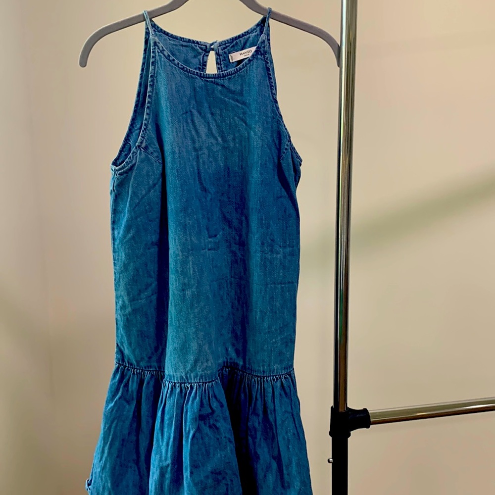 Mango denim mini dress